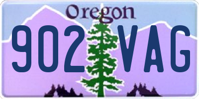 OR license plate 902VAG