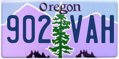 OR license plate 902VAH
