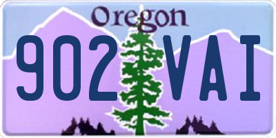 OR license plate 902VAI