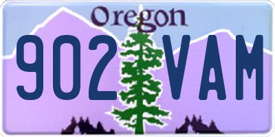 OR license plate 902VAM