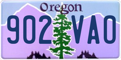 OR license plate 902VAO