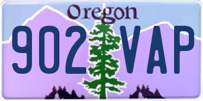 OR license plate 902VAP