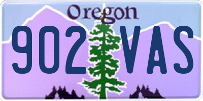 OR license plate 902VAS