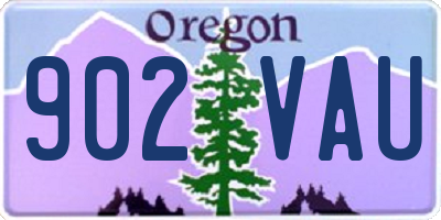 OR license plate 902VAU