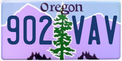 OR license plate 902VAV