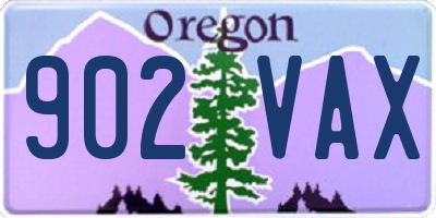 OR license plate 902VAX
