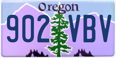 OR license plate 902VBV