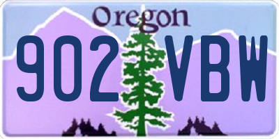 OR license plate 902VBW