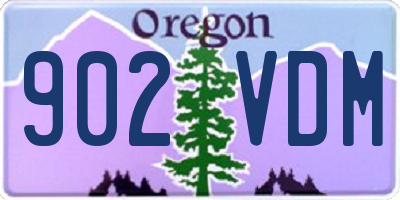 OR license plate 902VDM