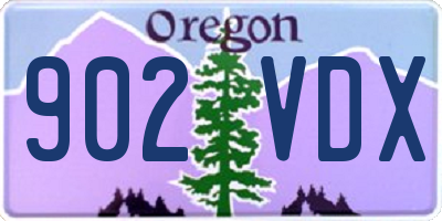 OR license plate 902VDX