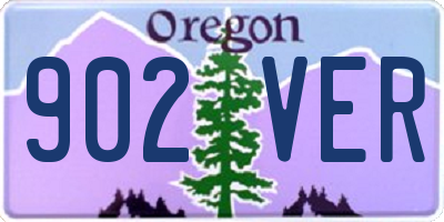 OR license plate 902VER