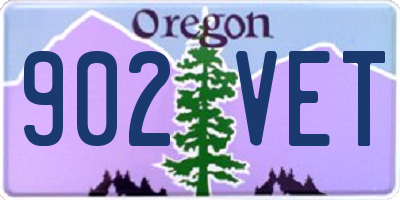 OR license plate 902VET