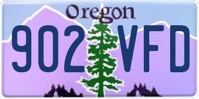 OR license plate 902VFD