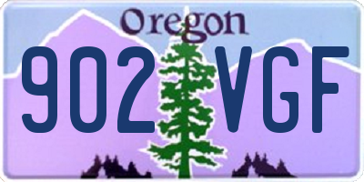 OR license plate 902VGF