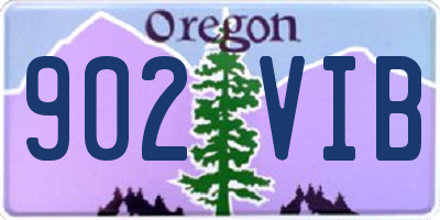 OR license plate 902VIB