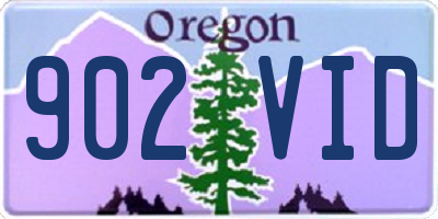 OR license plate 902VID