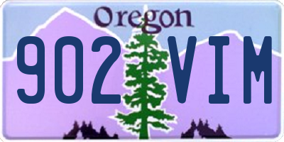 OR license plate 902VIM