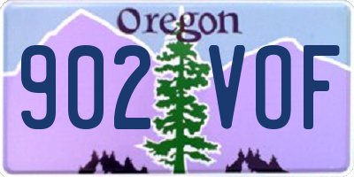 OR license plate 902VOF