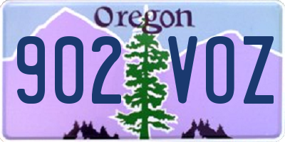OR license plate 902VOZ