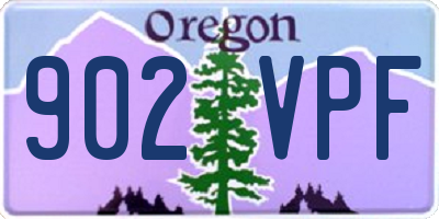 OR license plate 902VPF