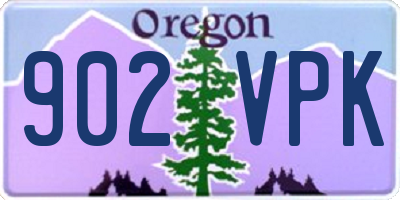 OR license plate 902VPK