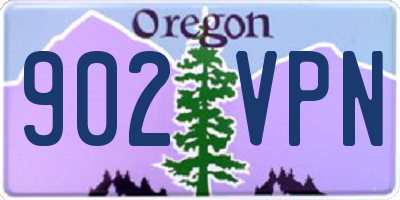 OR license plate 902VPN