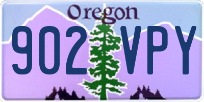 OR license plate 902VPY