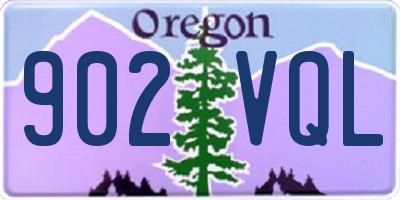 OR license plate 902VQL