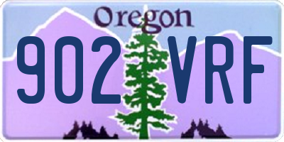 OR license plate 902VRF