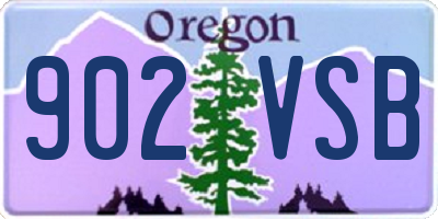 OR license plate 902VSB