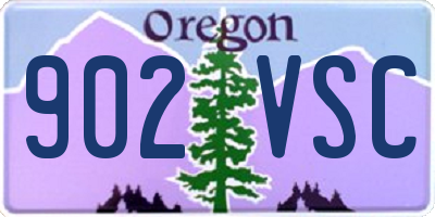 OR license plate 902VSC