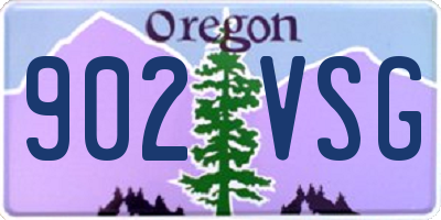 OR license plate 902VSG