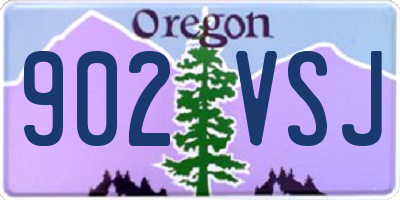 OR license plate 902VSJ