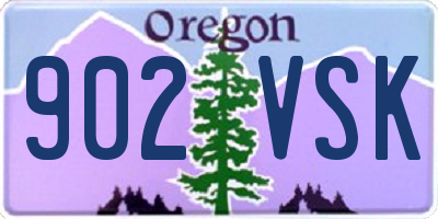 OR license plate 902VSK