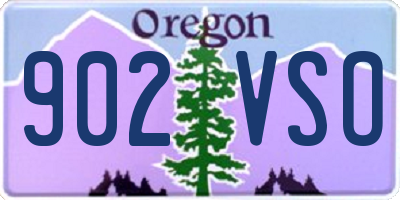 OR license plate 902VSO