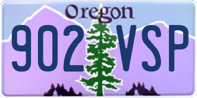 OR license plate 902VSP