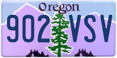 OR license plate 902VSV
