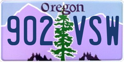 OR license plate 902VSW
