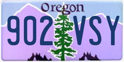 OR license plate 902VSY