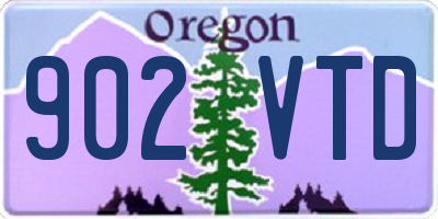 OR license plate 902VTD