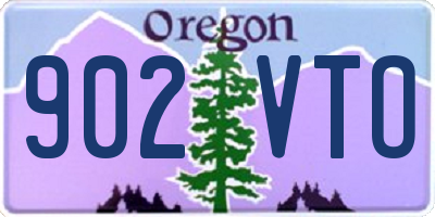 OR license plate 902VTO