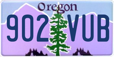 OR license plate 902VUB