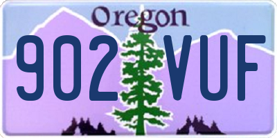OR license plate 902VUF