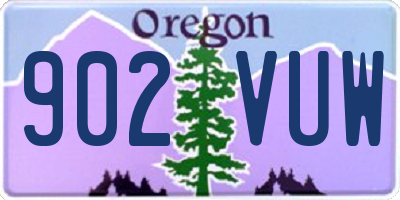 OR license plate 902VUW