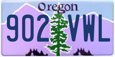 OR license plate 902VWL