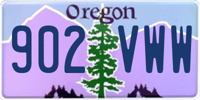 OR license plate 902VWW
