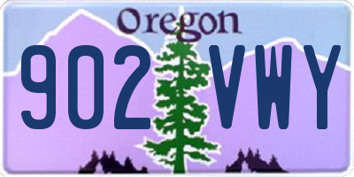 OR license plate 902VWY