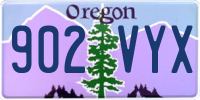 OR license plate 902VYX
