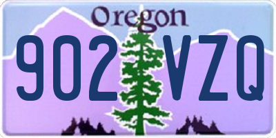 OR license plate 902VZQ