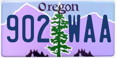 OR license plate 902WAA